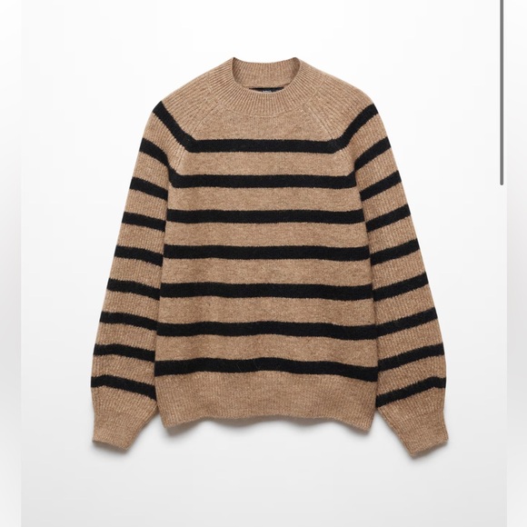 Mango ROUND-NECK STRIPED SWEATER - Picture 7 of 7